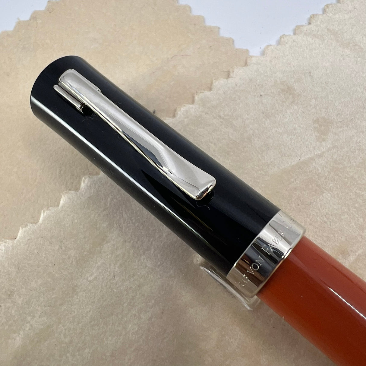 Graf von Faber Castell Intuition Black & Terra (Orange) Fountain Pen - Fine 18kt Gold Nib