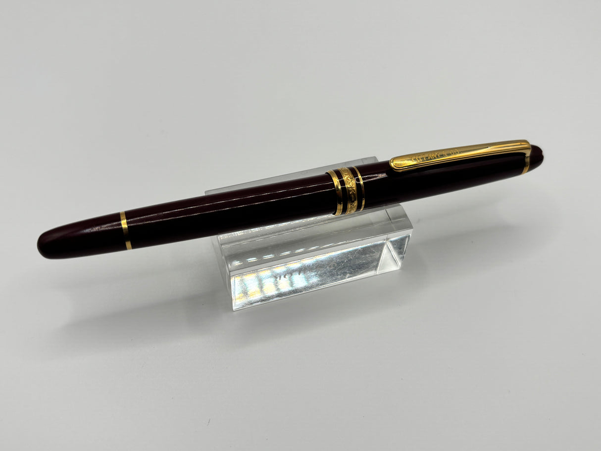 Montblanc Meisterstück Burgundy Red engraved Tiffany & Co on clip -Rollerball