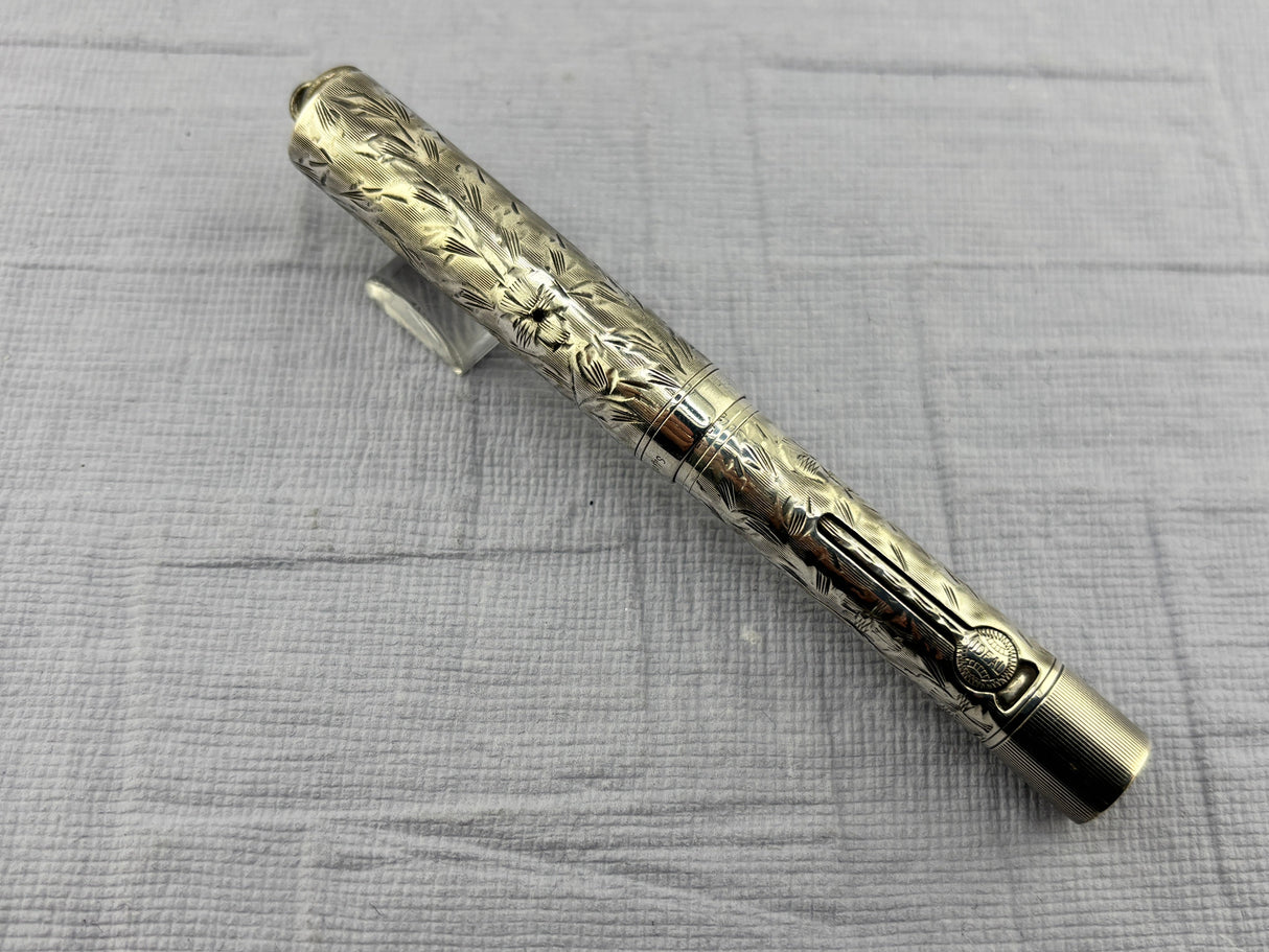 Waterman #452 1/2v Sterling silver Fountain Pen