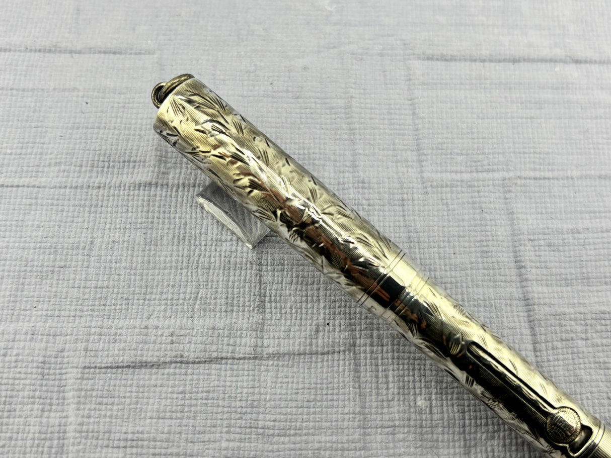 Waterman #452 1/2v Sterling silver Fountain Pen
