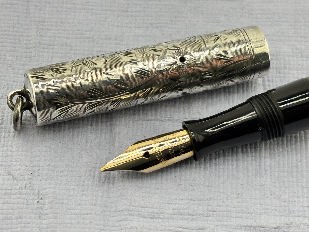 Waterman #452 1/2v Sterling silver Fountain Pen