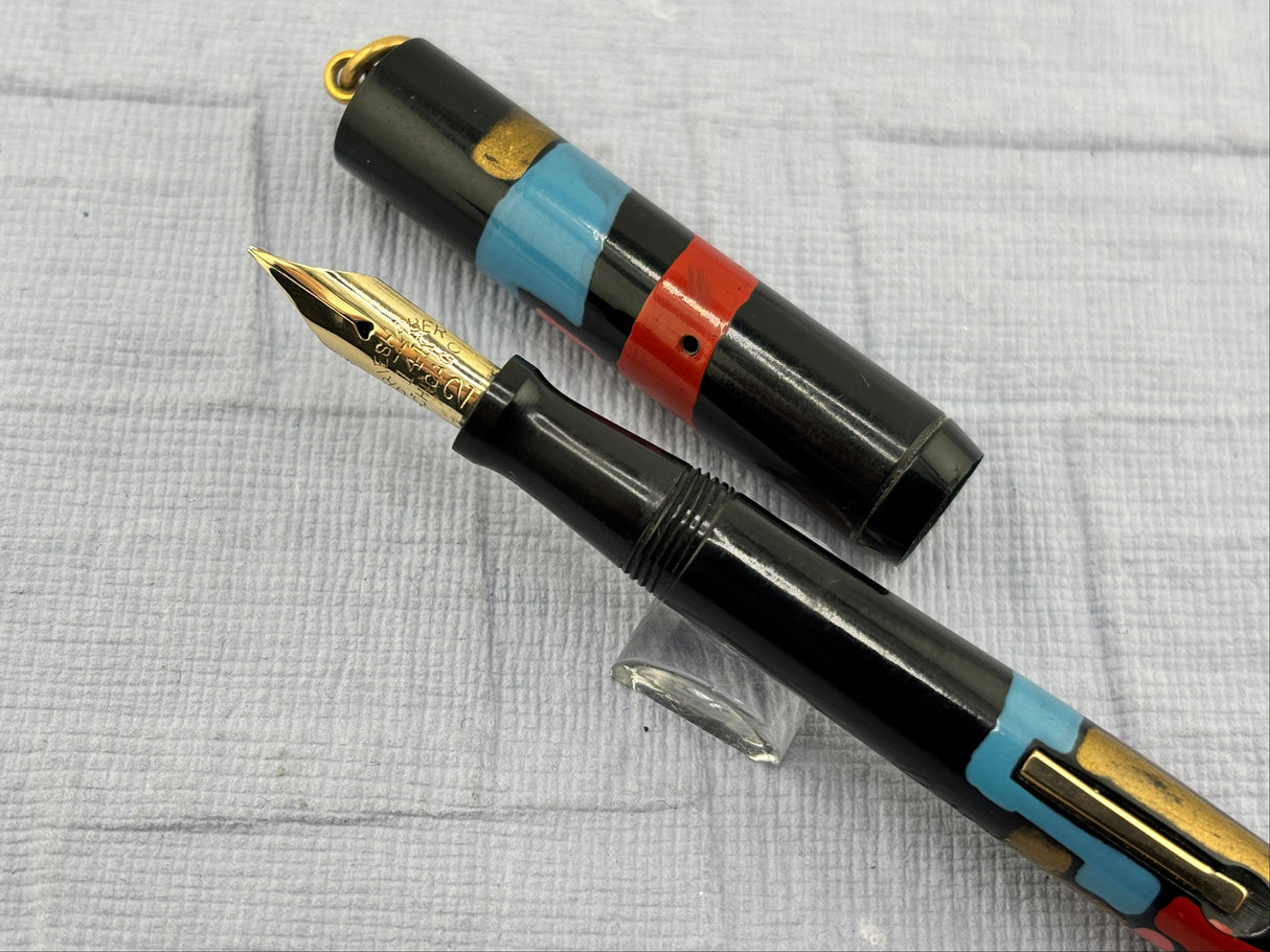 Grieshaber (Chicago) Hand Painted Ring-Top Fountain Pen