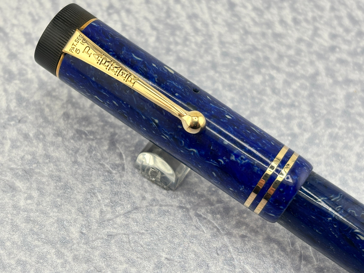 Parker Duofold Senior Lapis Blue Fountain Pen