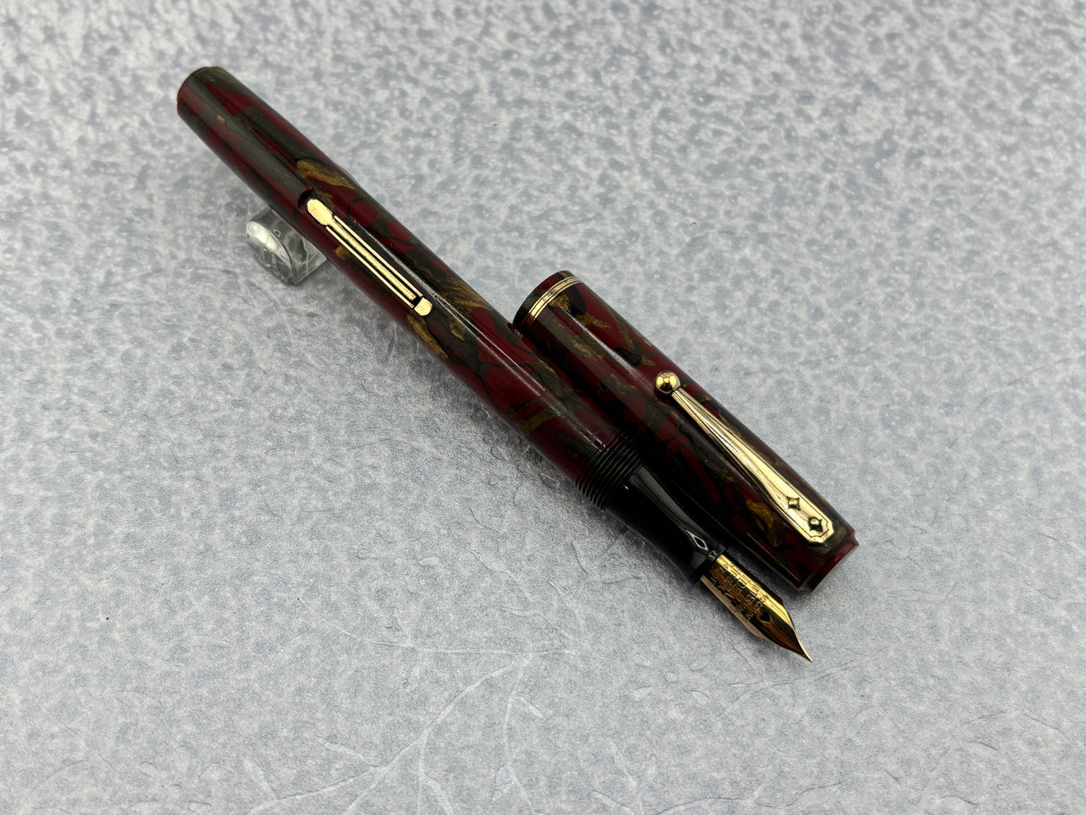 Waterman # 92 Red wine & Gold Marble - Fountain Pen