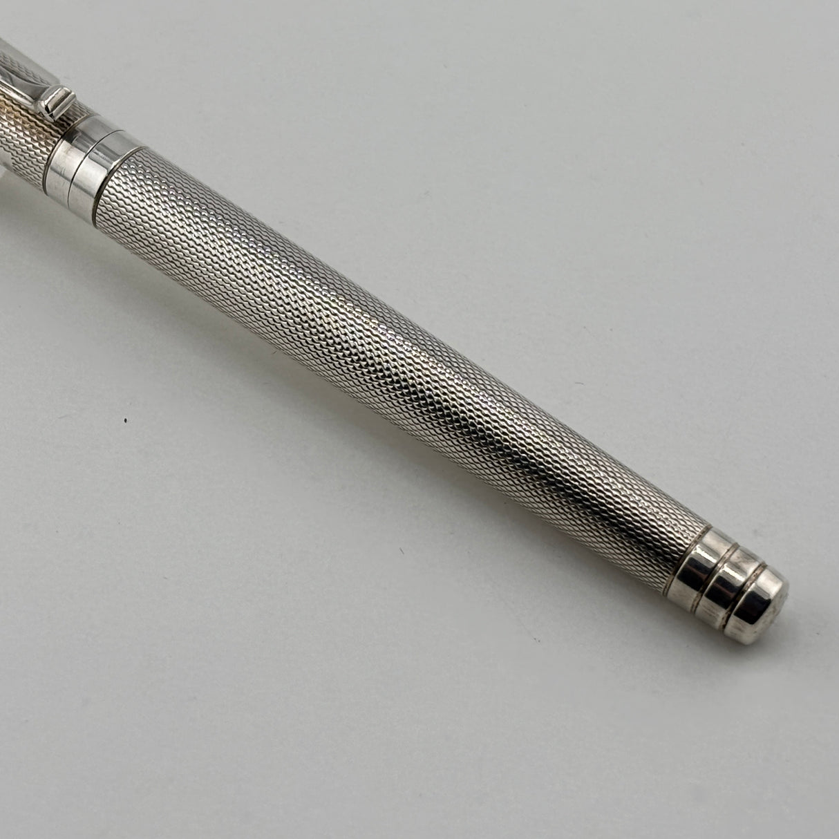 Yard O Led Viceroy Standard Barley Sterling Silver .925 Fountain Pen - Medium 18kt Gold Nib