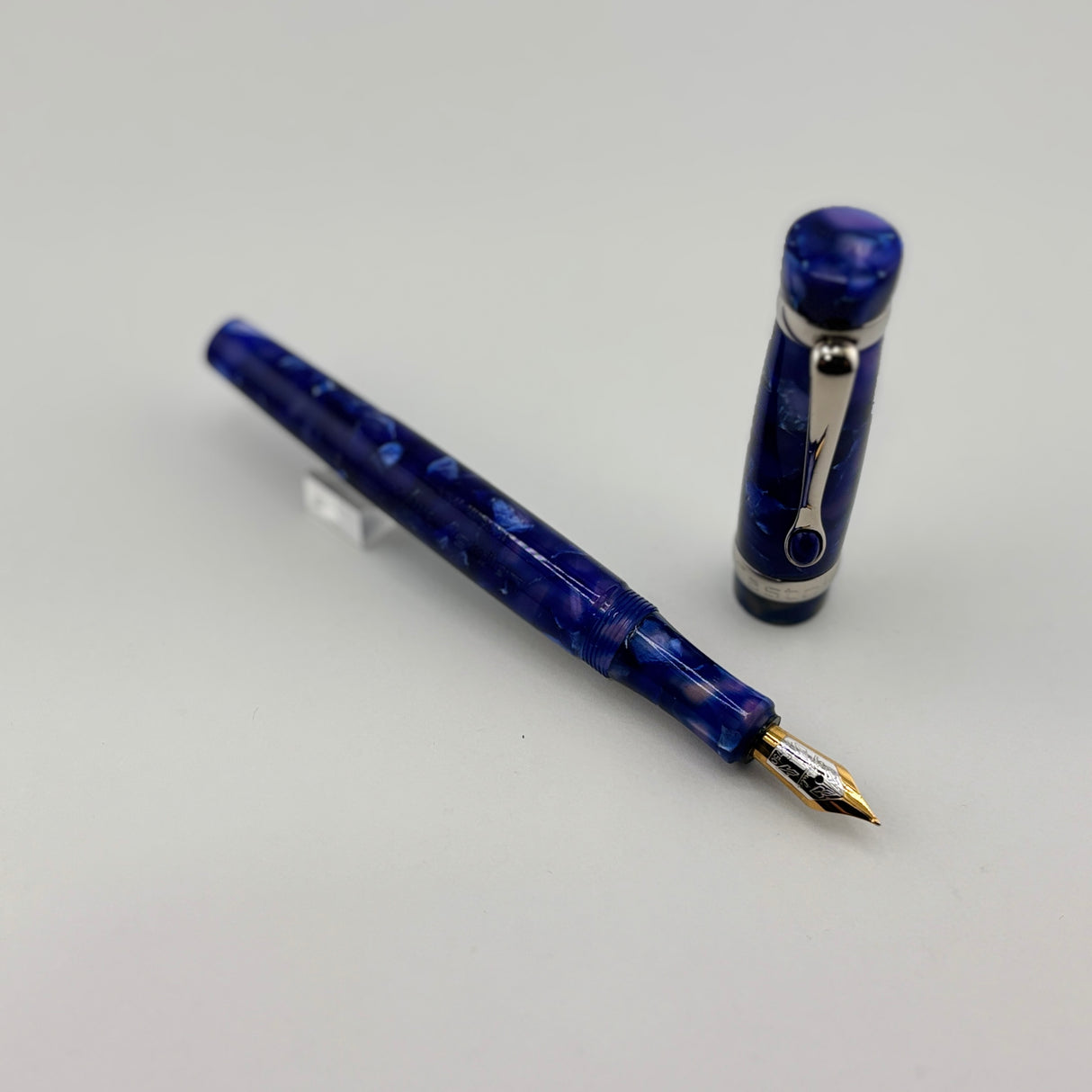 Stipula I Castoni Lapis Fountain Pen - Fine 18 Kt Gold Nib - A First Generation Castoni!