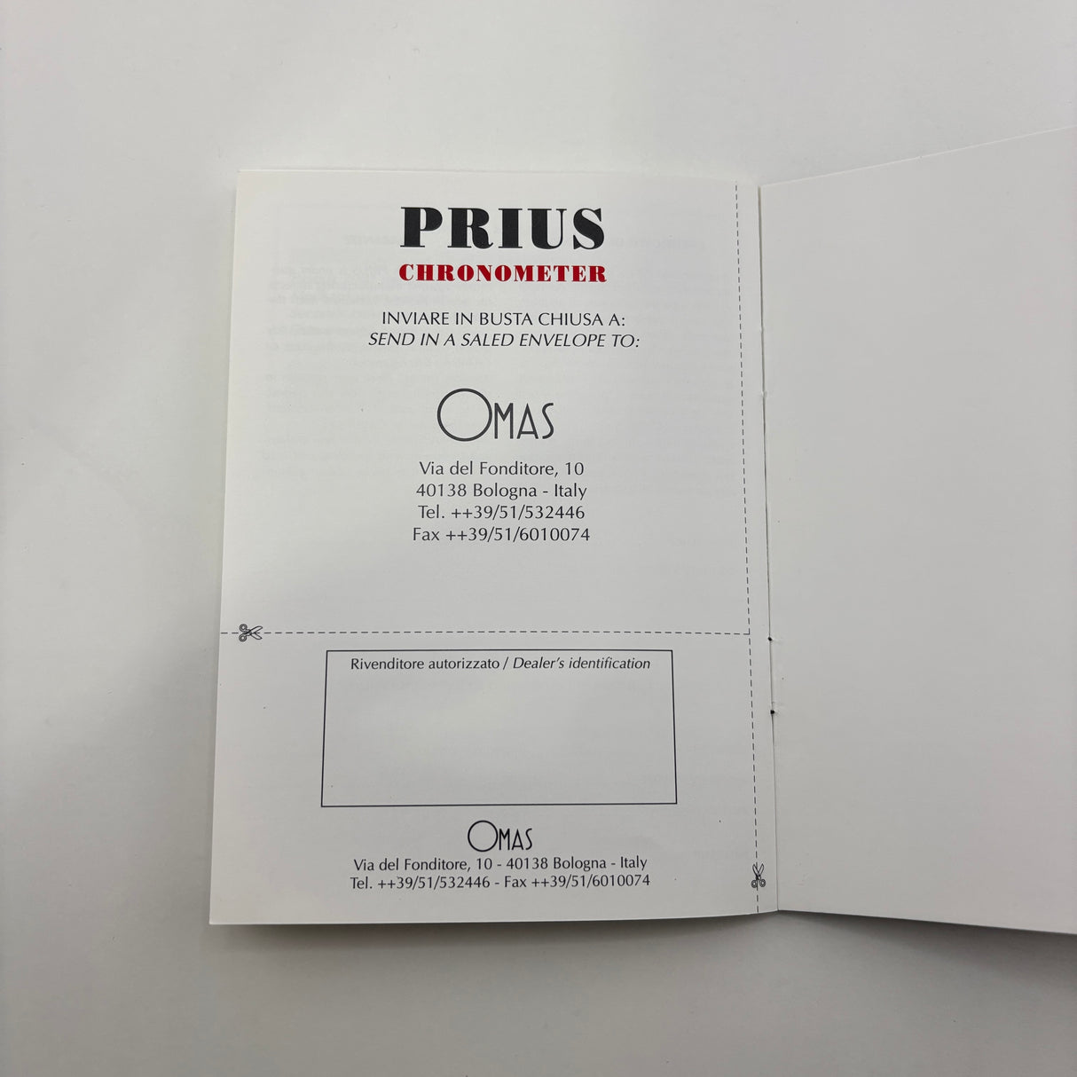 OMAS Prius Chronometer Watch - Solid Gold 18K - Extremely Rare!