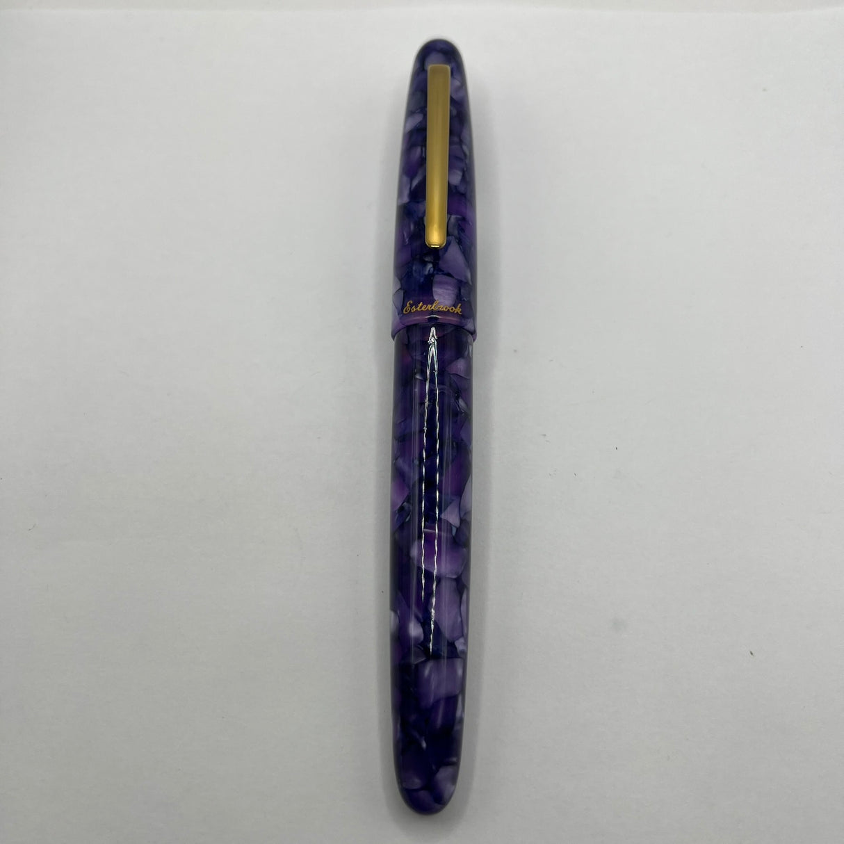 Esterbrook Estie Lilac Marble Oversized Fountain Pen - Medium Gold-Plated Nib