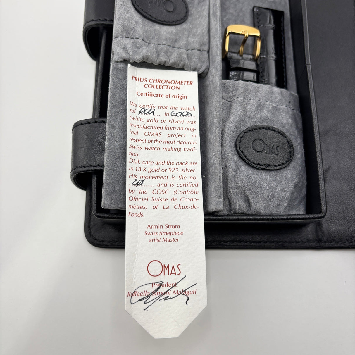 OMAS Prius Chronometer Watch - Solid Gold 18K - Extremely Rare!