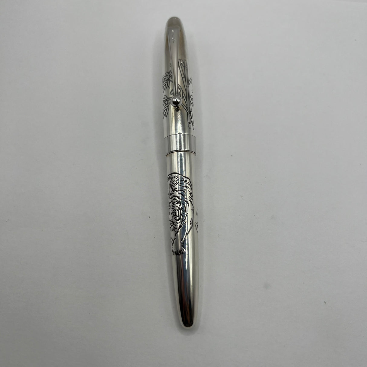 Pilot Sterling Silver Tiger Fountain Pen - Fine 18kt Gold Nib