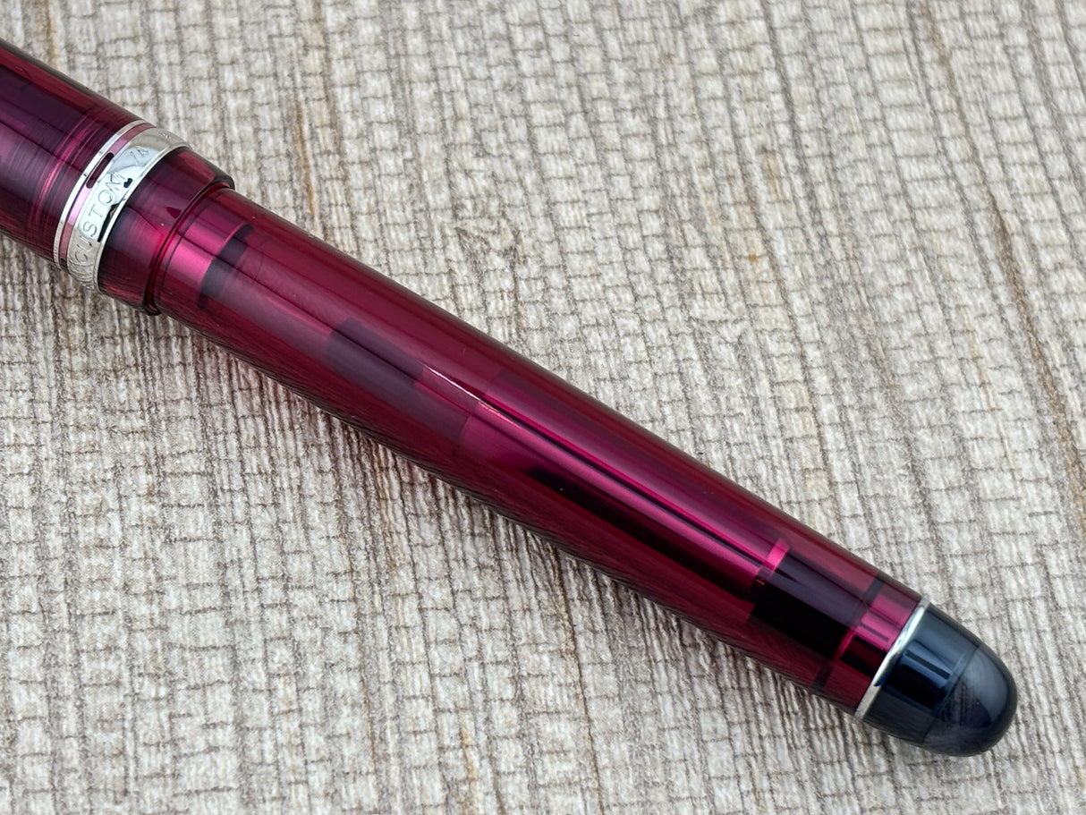 Pilot Custom 74 Semi Transparent Tinted Merlot/Burgundy Finish - Fountain Pen
