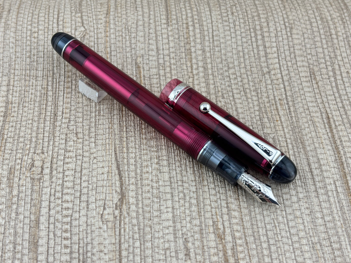Pilot Custom 74 Semi Transparent Tinted Merlot/Burgundy Finish - Fountain Pen