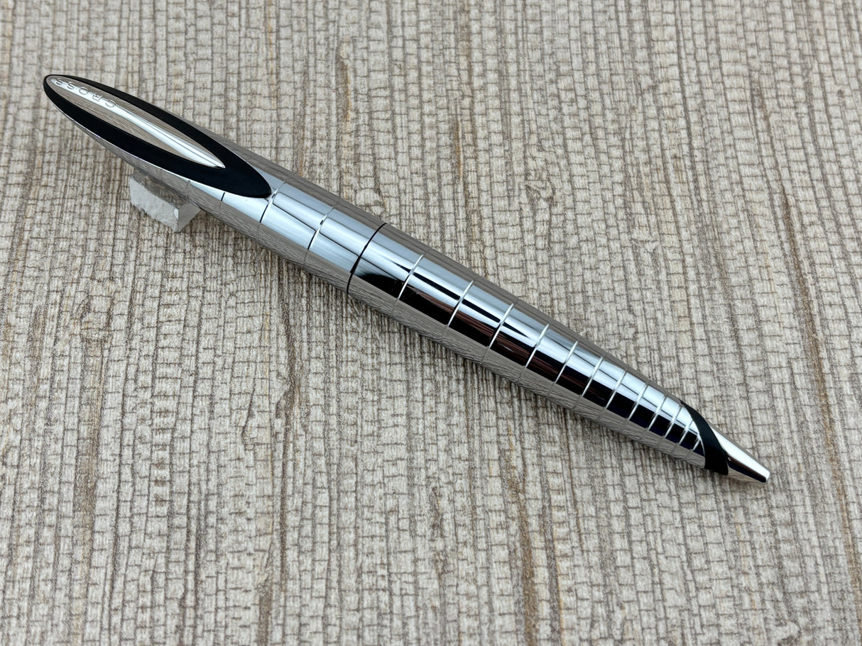 Cross Verve Radial Chrome with Charcoal Accents Circa 2000 - Ballpoint Pen