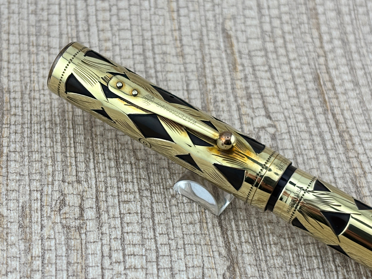 Waterman 0552 Basketweave Gold Filled Circa 1920 - Fountain Pen