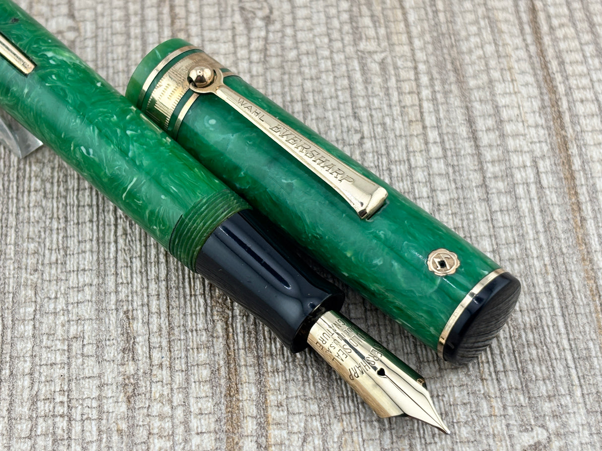 Wahl-Eversharp Gold Seal Decoband Green Jade - Fountain Pen