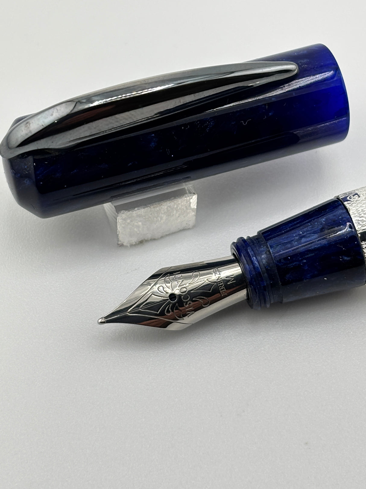 Visconti Rinascimento Silver & Blue Dust - Fountain Pen