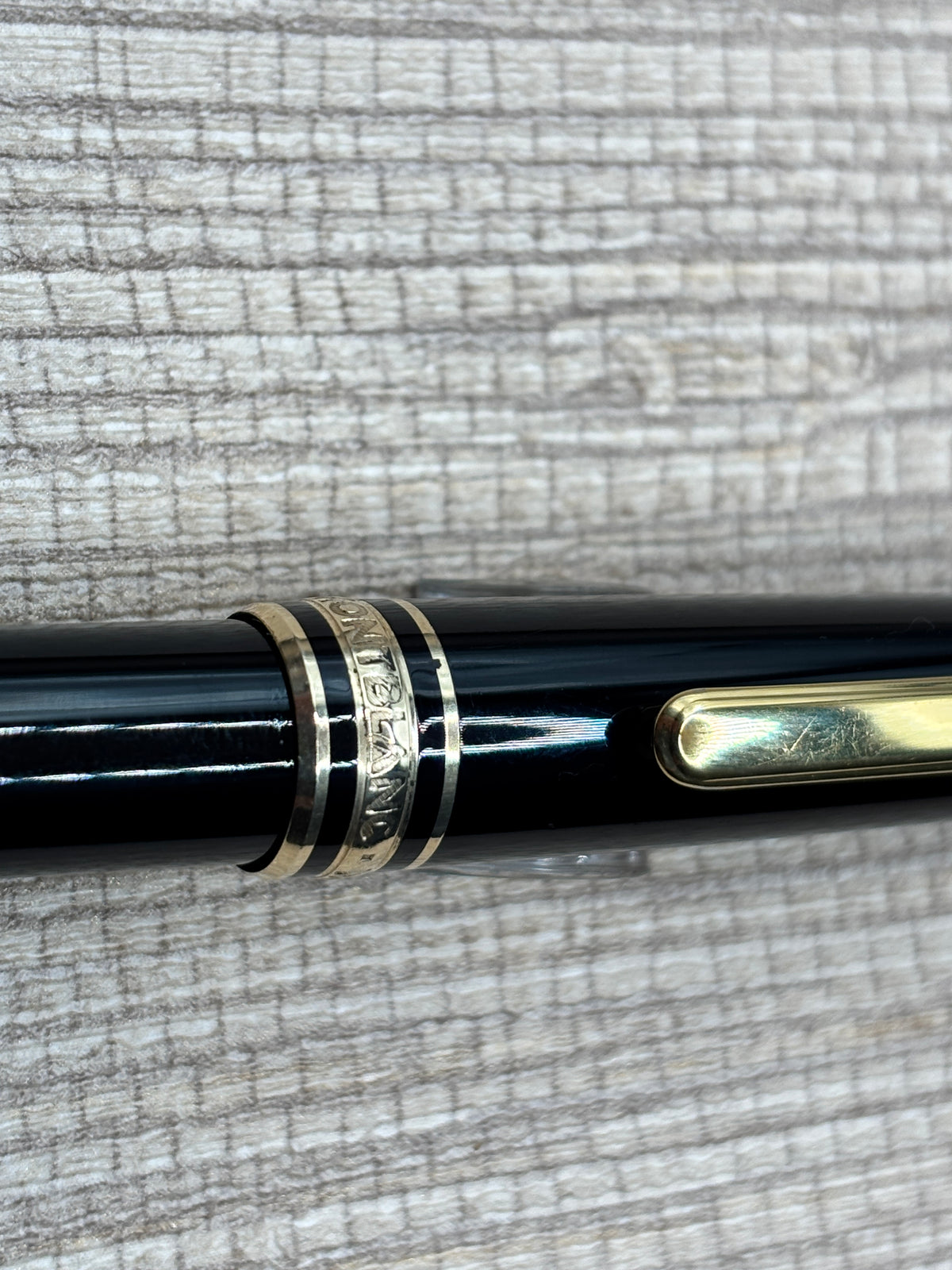 Montblanc Meisterstuck Black Gold Trim - Rollerball Pen