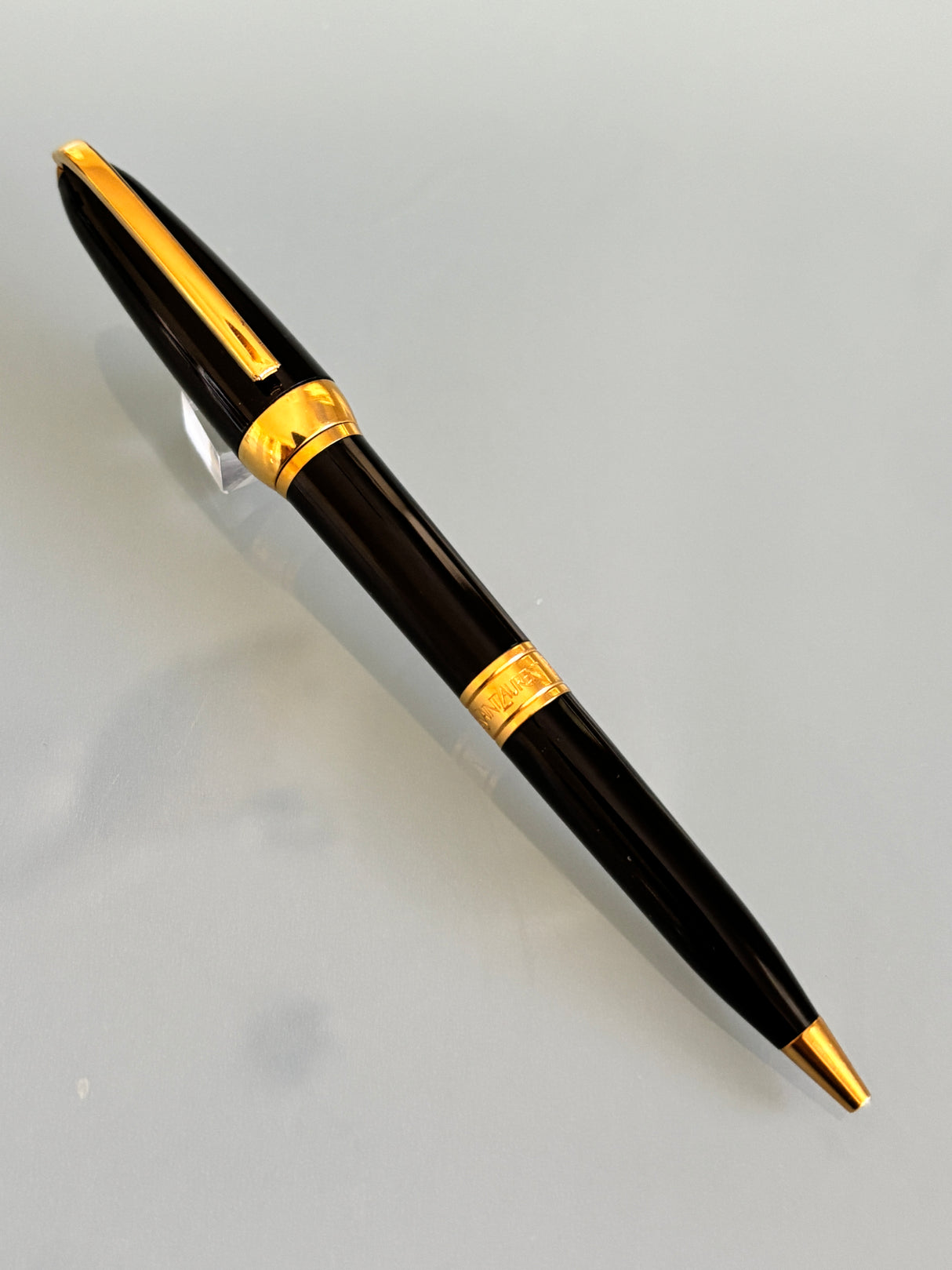 Yves St Laurent Black gold trim Made in France - Ball Pen
