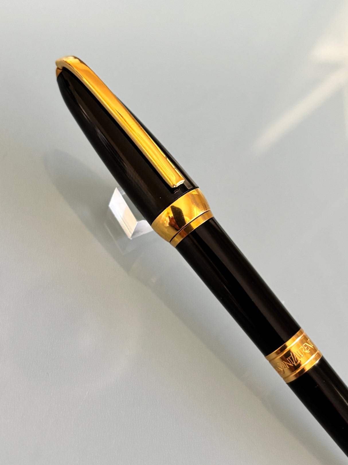 Yves St Laurent Black gold trim Made in France - Ball Pen