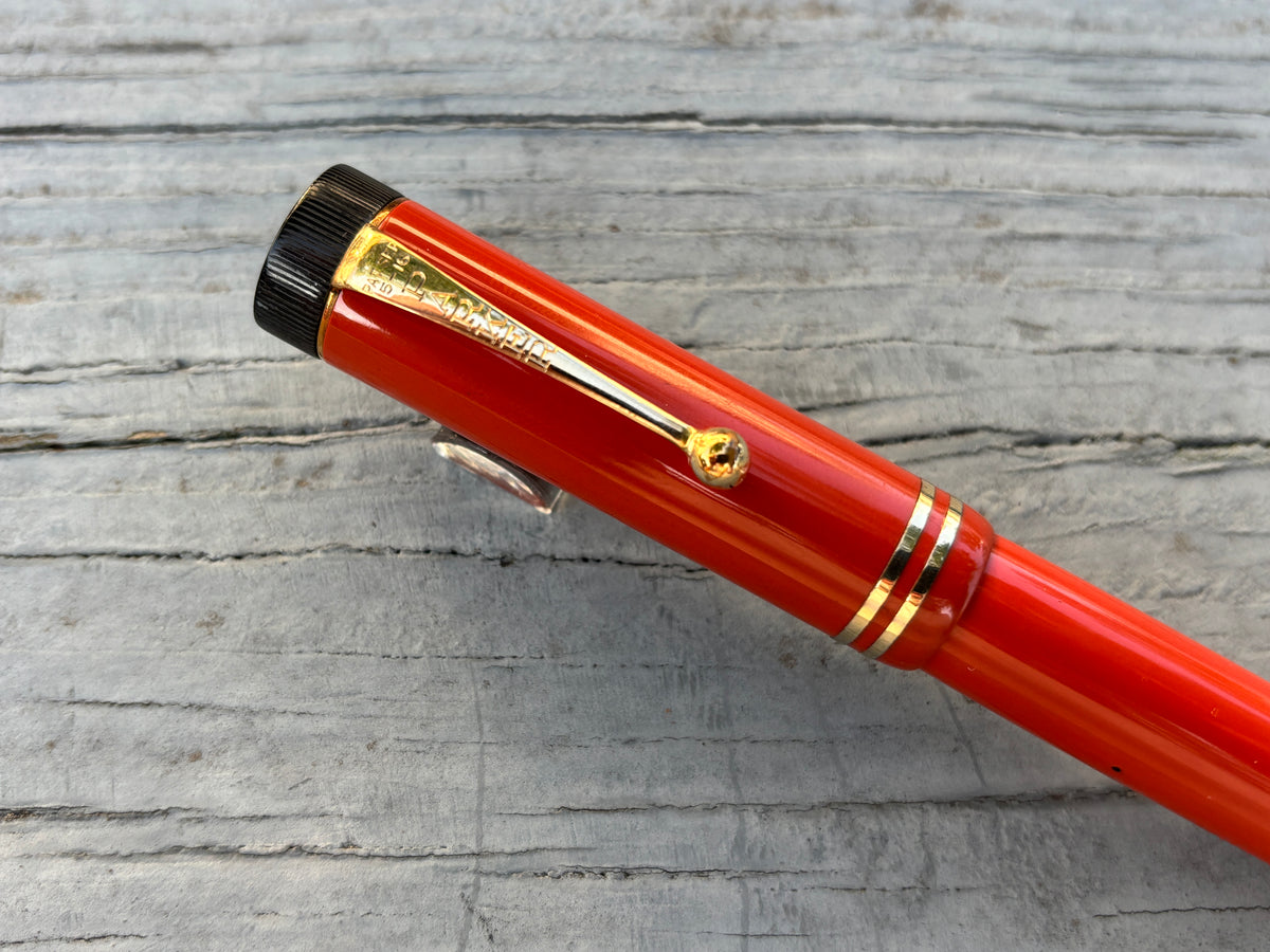 Parker Duofold Senior * the big red * Orange Permanite - Fountain Pen