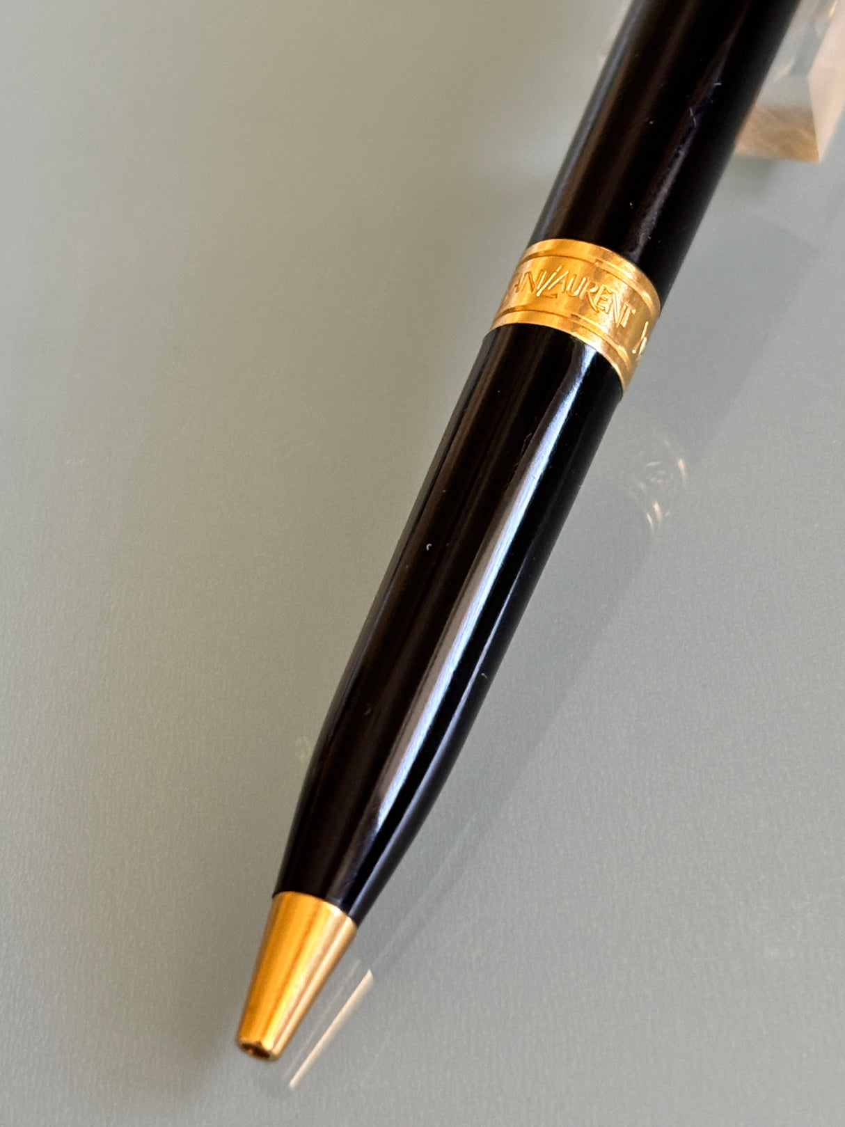 Yves St Laurent Black gold trim Made in France - Ball Pen