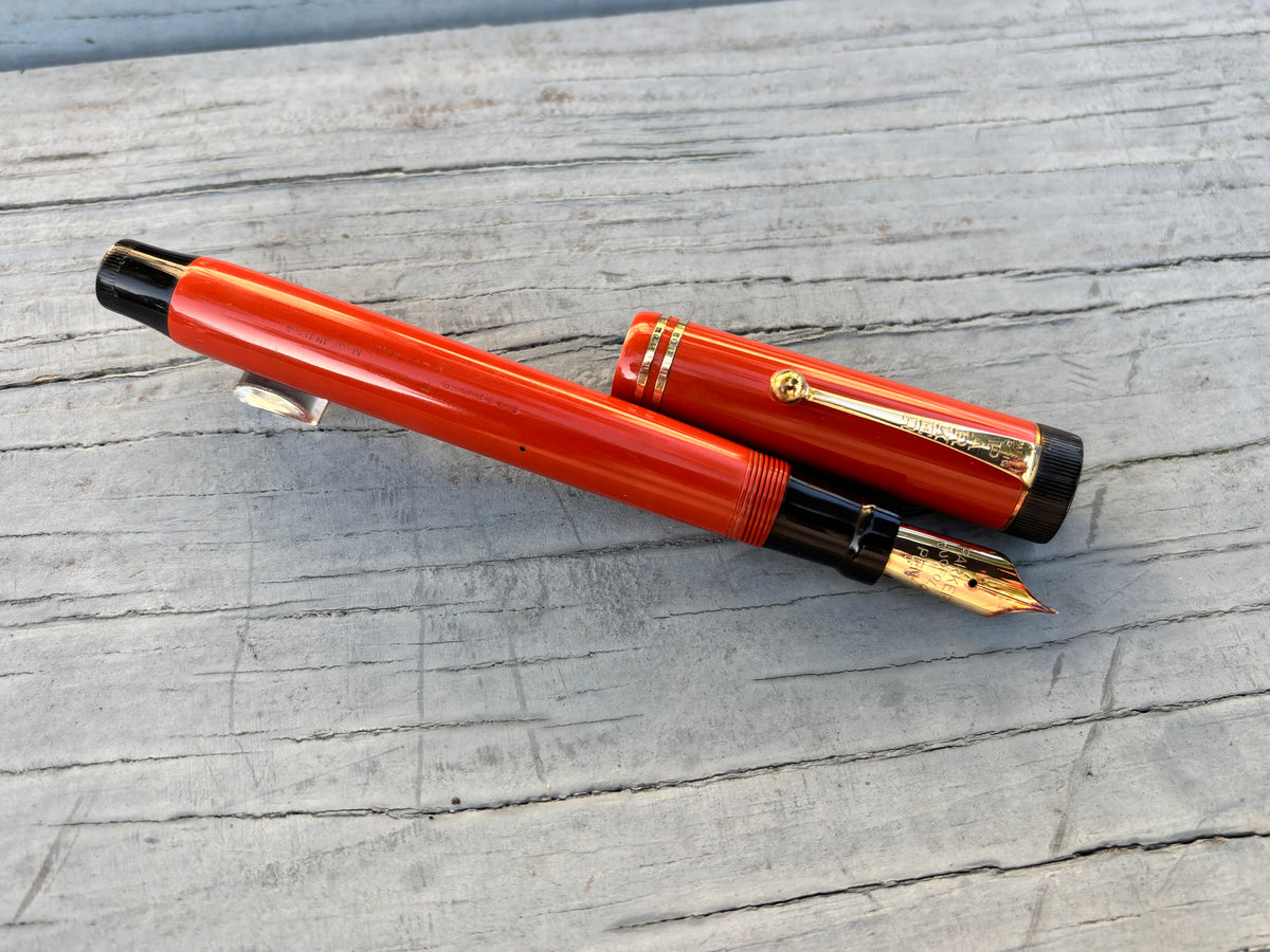 Parker Duofold Senior * the big red * Orange Permanite - Fountain Pen