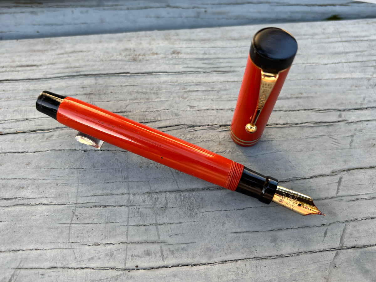 Parker Duofold Senior * the big red * Orange Permanite - Fountain Pen