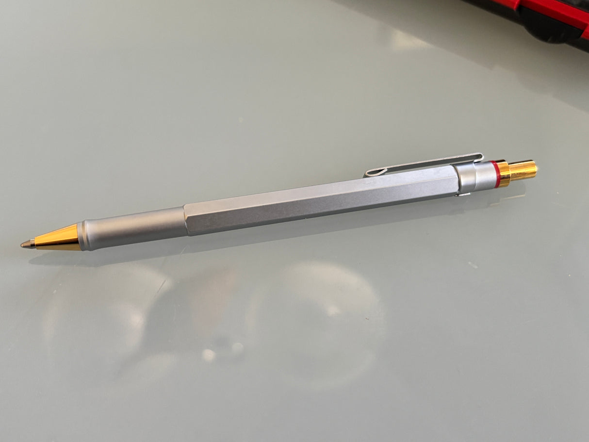 Rotring R 026399 Ball Pen Faceted Satin Chrome new in the box !