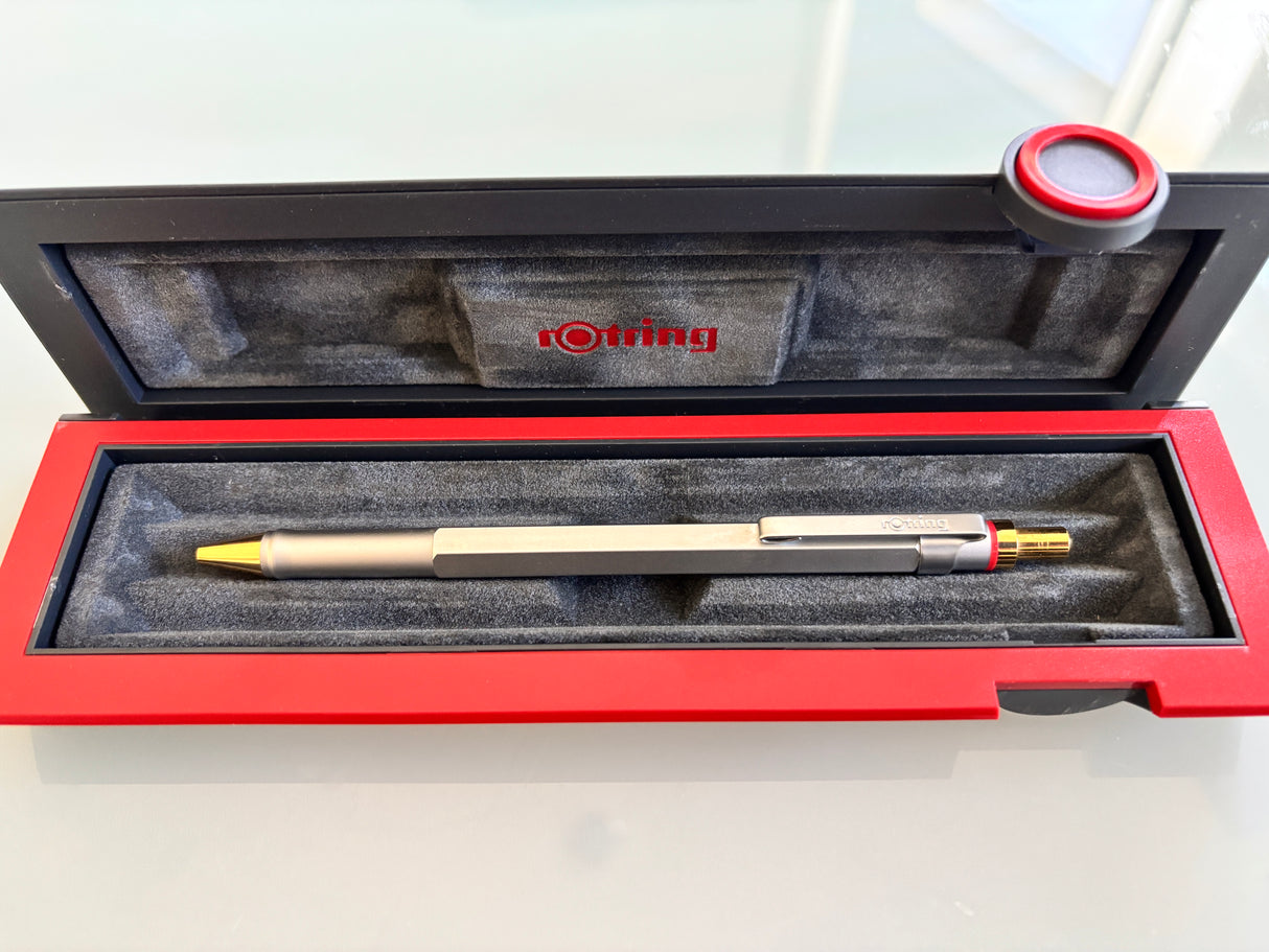 Rotring R 026399 Ball Pen Faceted Satin Chrome new in the box !