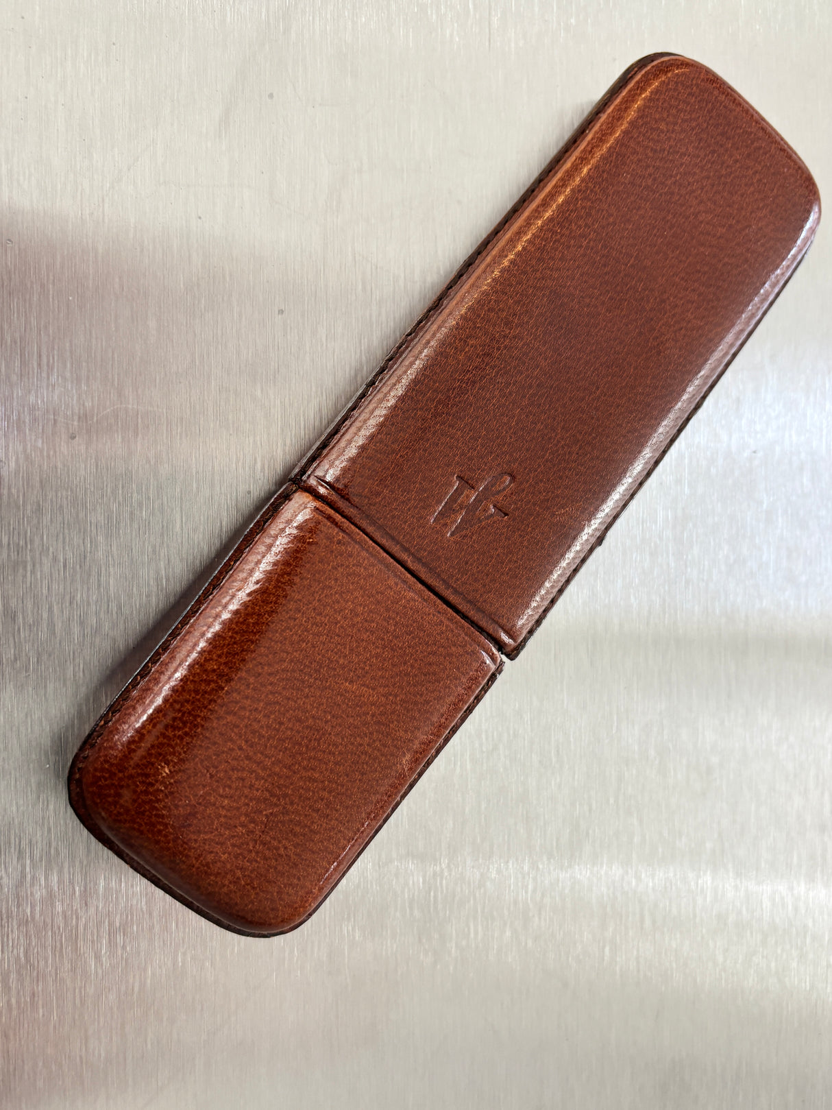 Waterman Ideal Pen Pouch for two Pen - Superb quality 100% Brown leather