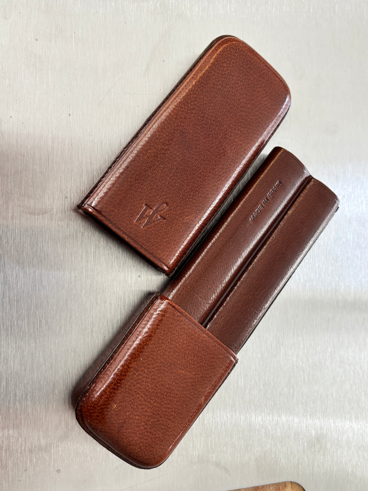 Waterman Ideal Pen Pouch for two Pen - Superb quality 100% Brown leather