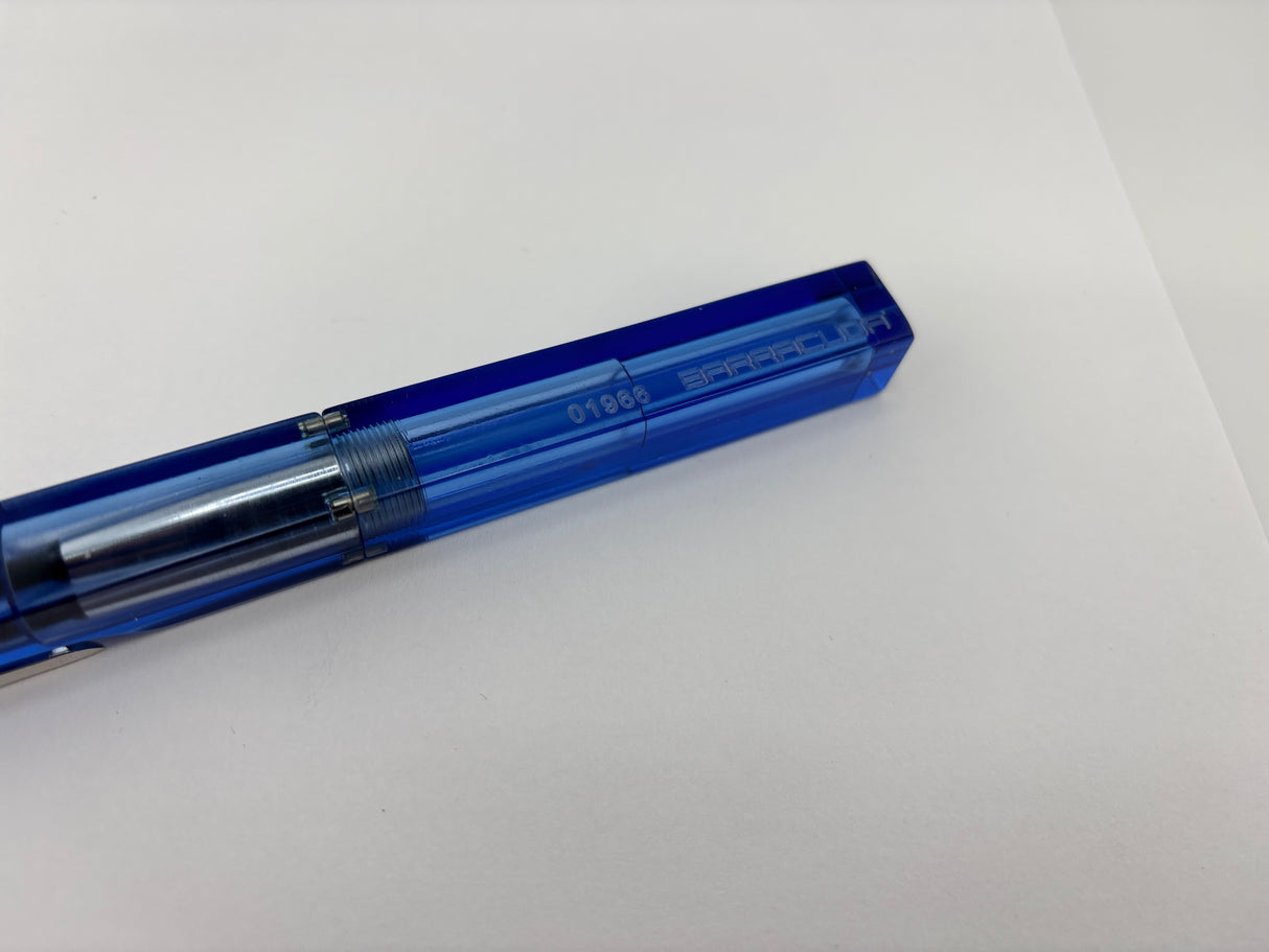 Nettuno Barracuda Blue Transparent Square Fountain Pen - Extremely Funky!