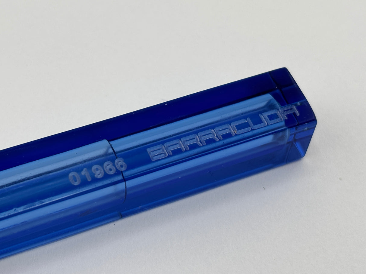 Nettuno Barracuda Blue Transparent Square Fountain Pen - Extremely Funky!