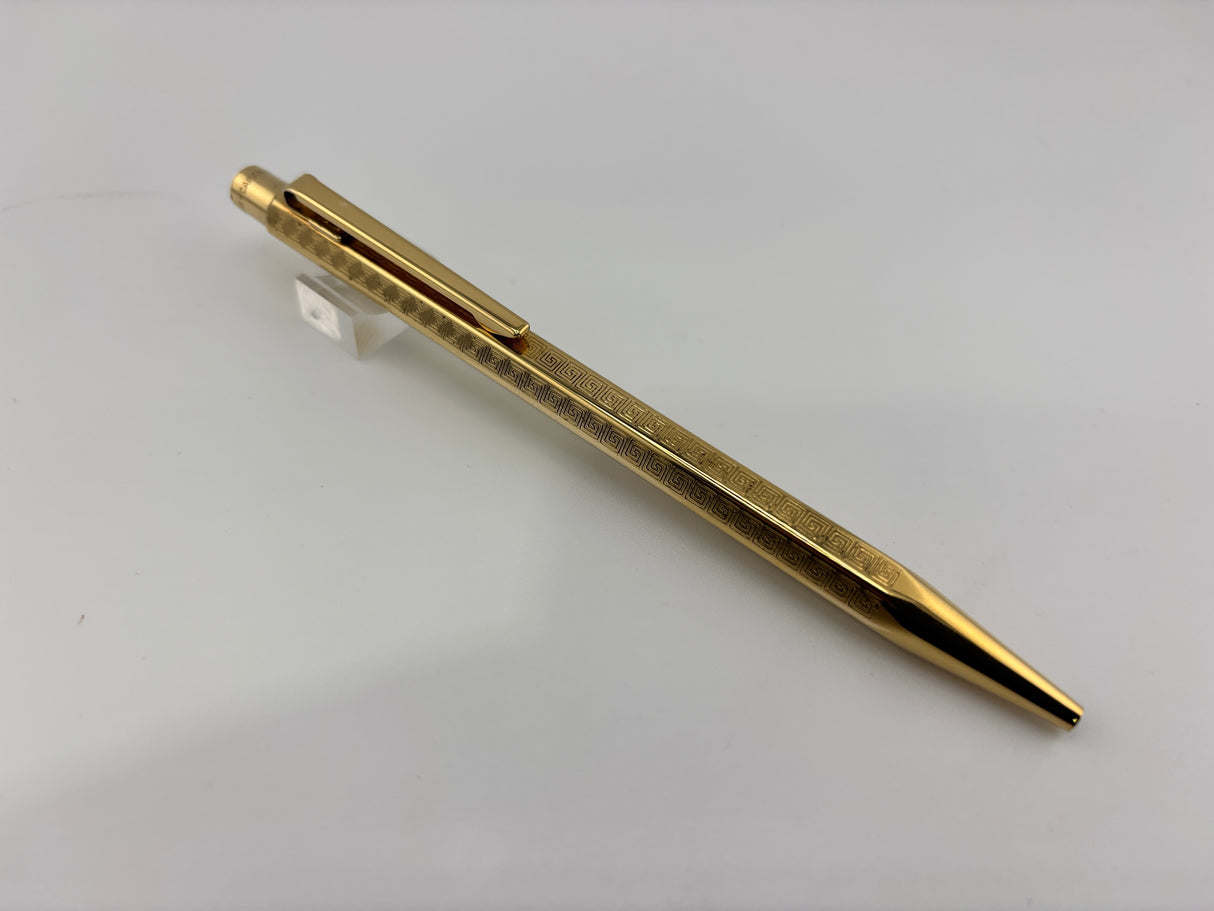 Caran d'Ache Ecridor Ball Pen Gold Plated Greek Pattern - Ball Pen