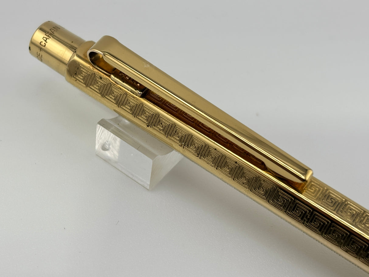 Caran d'Ache Ecridor Ball Pen Gold Plated Greek Pattern - Ball Pen