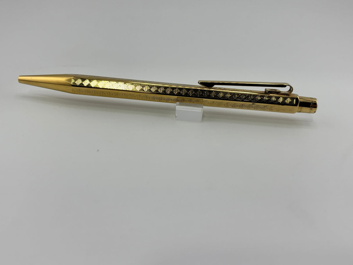 Caran d'Ache Ecridor Ball Pen Gold Plated Greek Pattern - Ball Pen