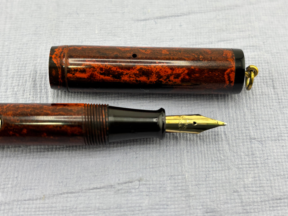 Diamond Point Lady ring top Brown Mottled - Fountain Pen