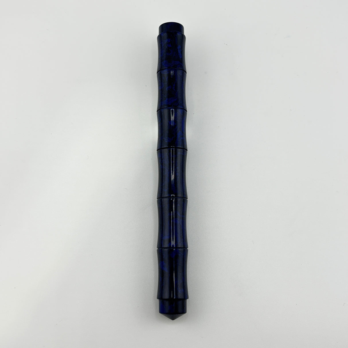 Ranga Pen India Ebonite Blue Bamboo shape - Fountain Pen