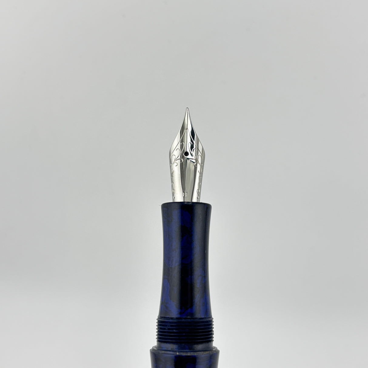 Ranga Pen India Ebonite Blue Bamboo shape - Fountain Pen
