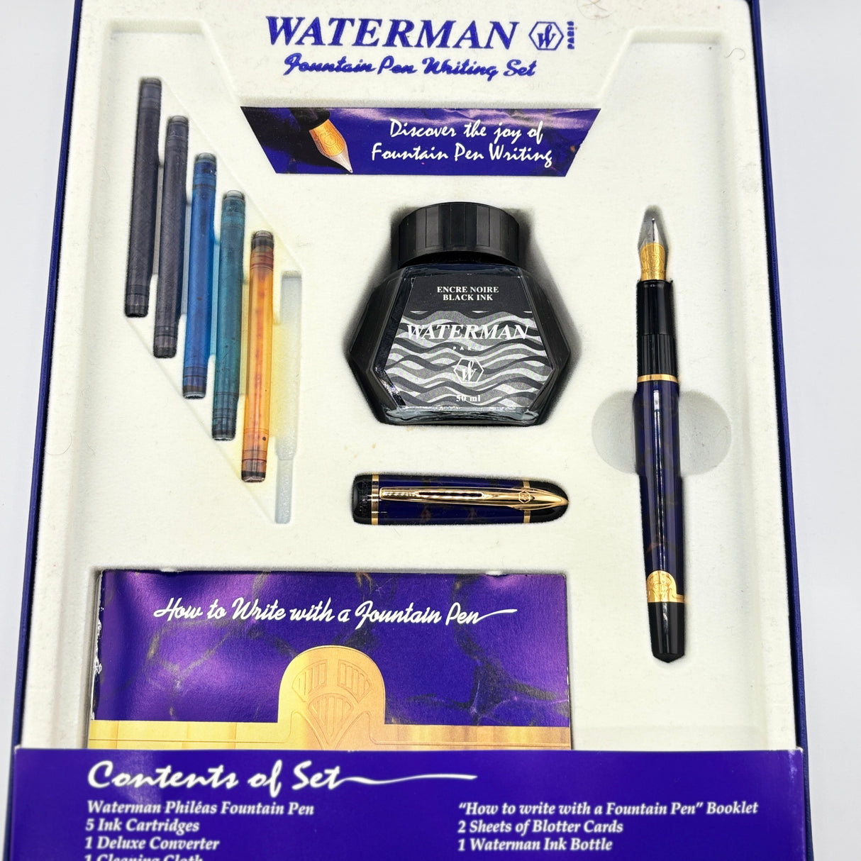 Waterman Phileas blue Marble Beautiful set - Fountain Pen