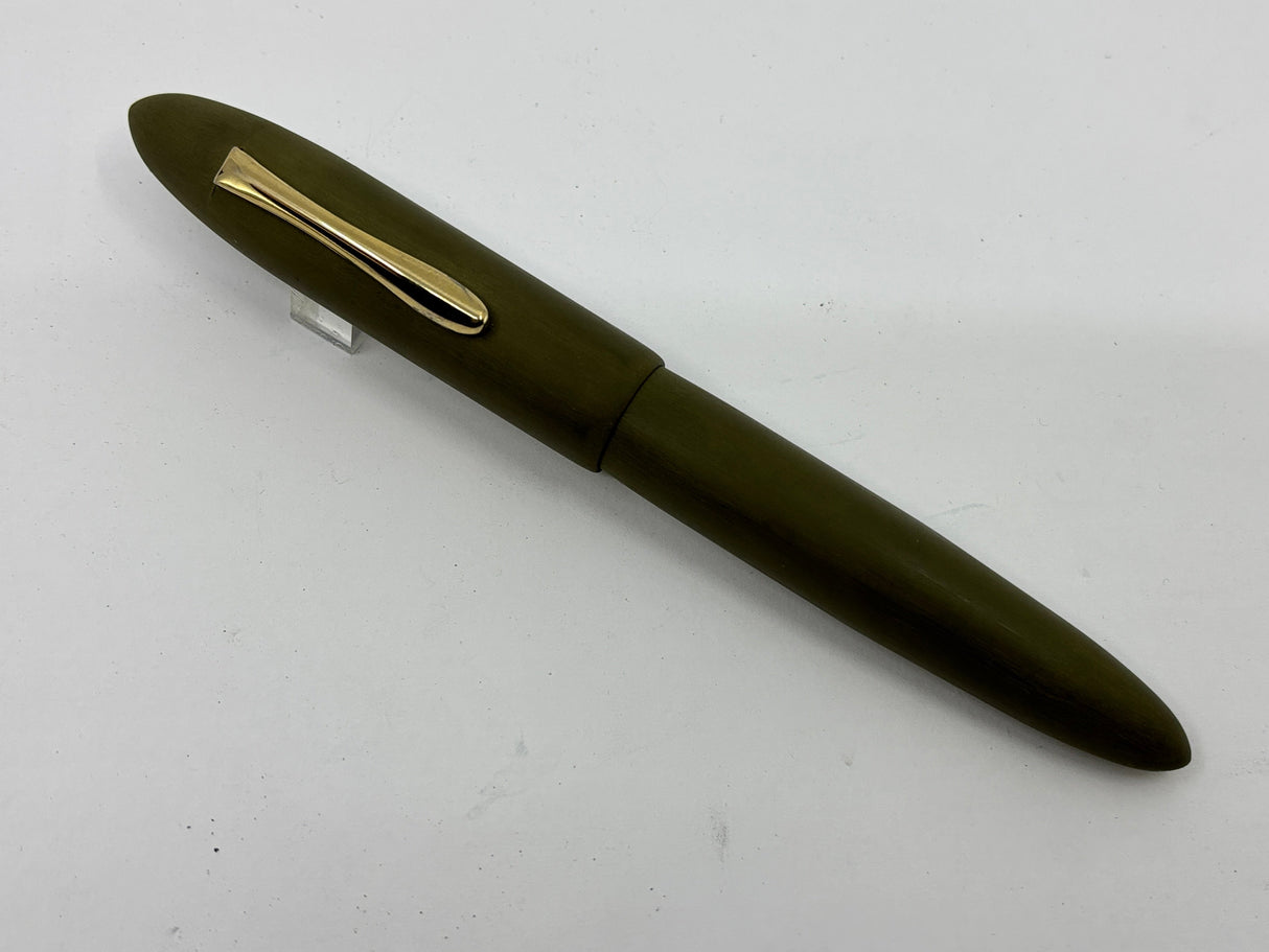 Ranga India Giant Torpedo Green unpolished ebonite - Fountain Pen