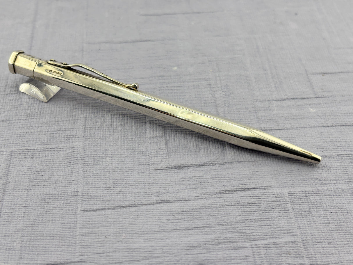 Yard O Led Faceted Sterling silver 925 " the diplomat " Made in Uk - Ball Pen