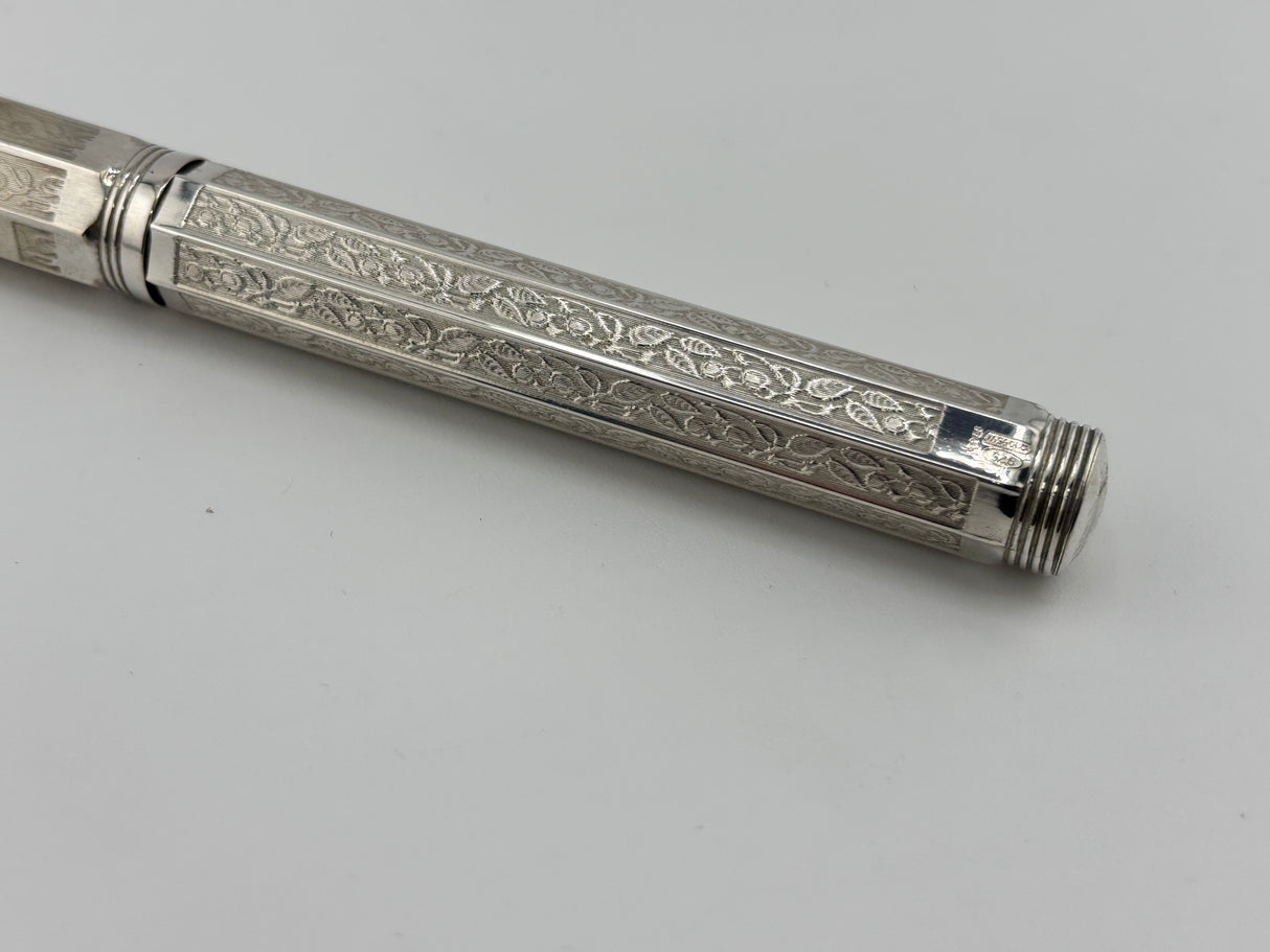Montegrappa Reminiscence 80th Anniversary (1912 – 1992) Limited Edition Sterling Silver Fountain Pen - Fine 18kt Gold Nib