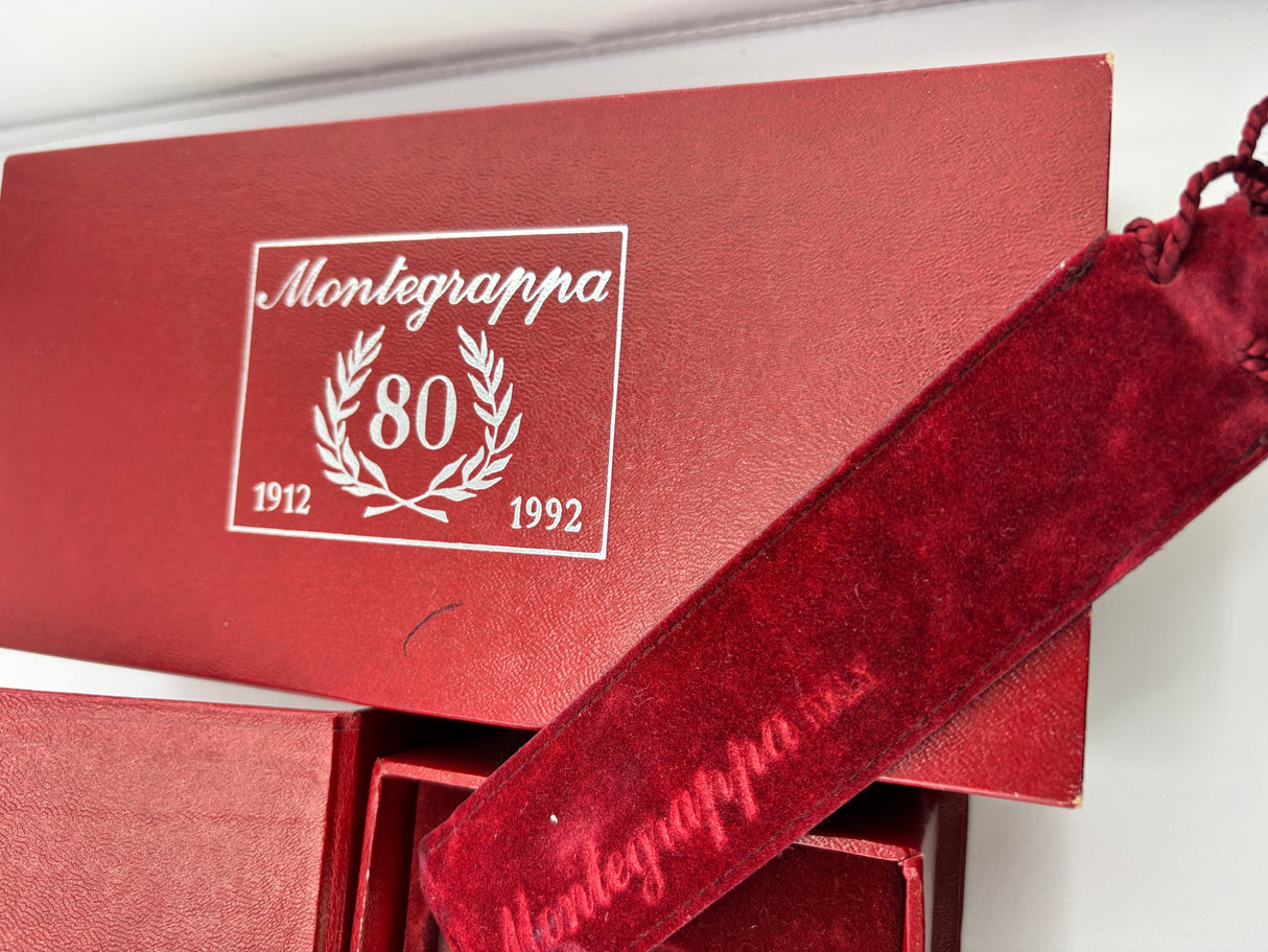 Montegrappa Reminiscence 80th Anniversary (1912 – 1992) Limited Edition Sterling Silver Fountain Pen - Fine 18kt Gold Nib