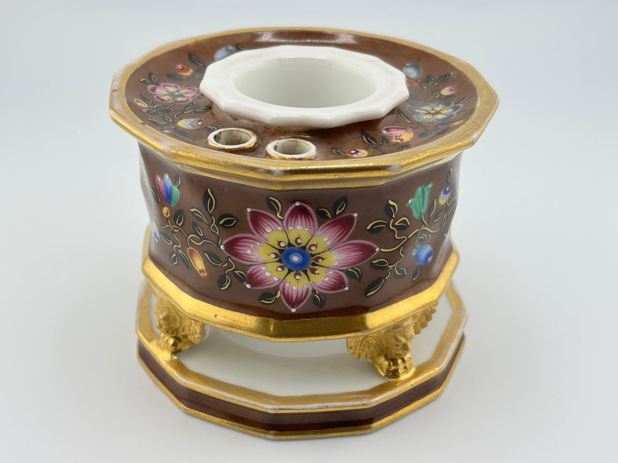 Inkwell Vintage circa 1880 excellent condition - Hand painted