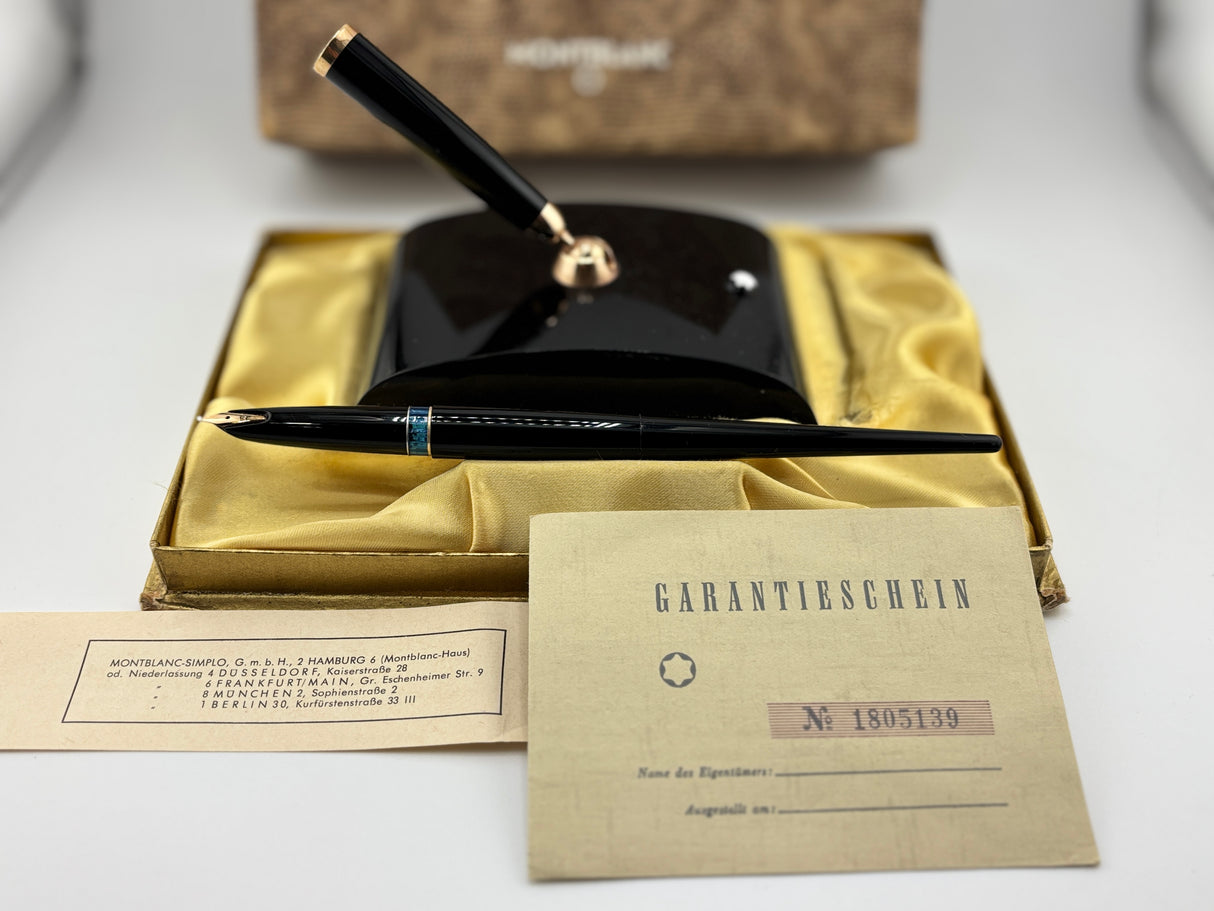 Montblanc Desk Pen Black complete box and paper - Wonderful !!