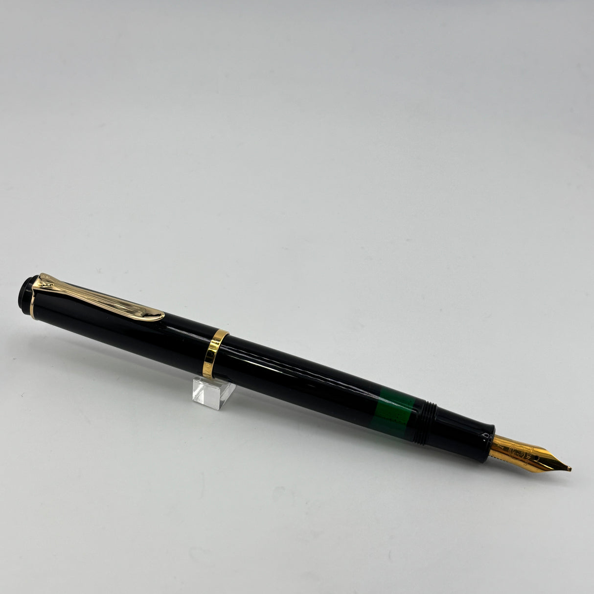 Pelikan M200 Black Steel nib rare double broad Italic - Fountain Pen