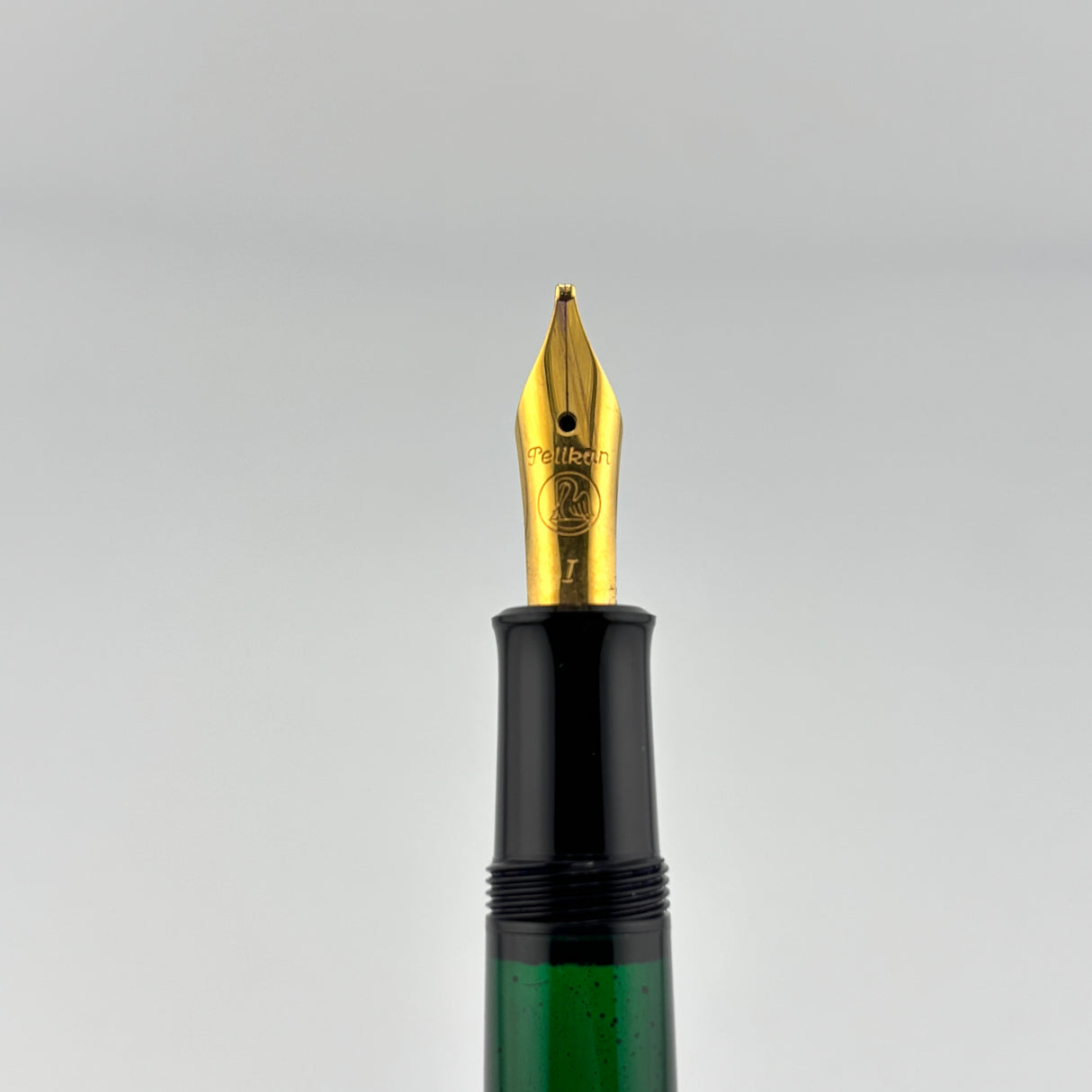 Pelikan M200 Black Steel nib rare double broad Italic - Fountain Pen