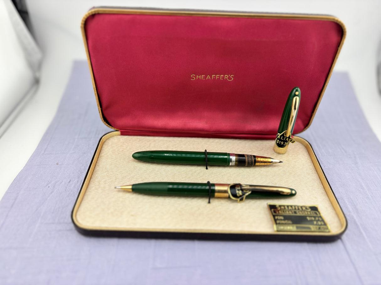 Sheaffer Snorkel set Brown - New old stock and boxed