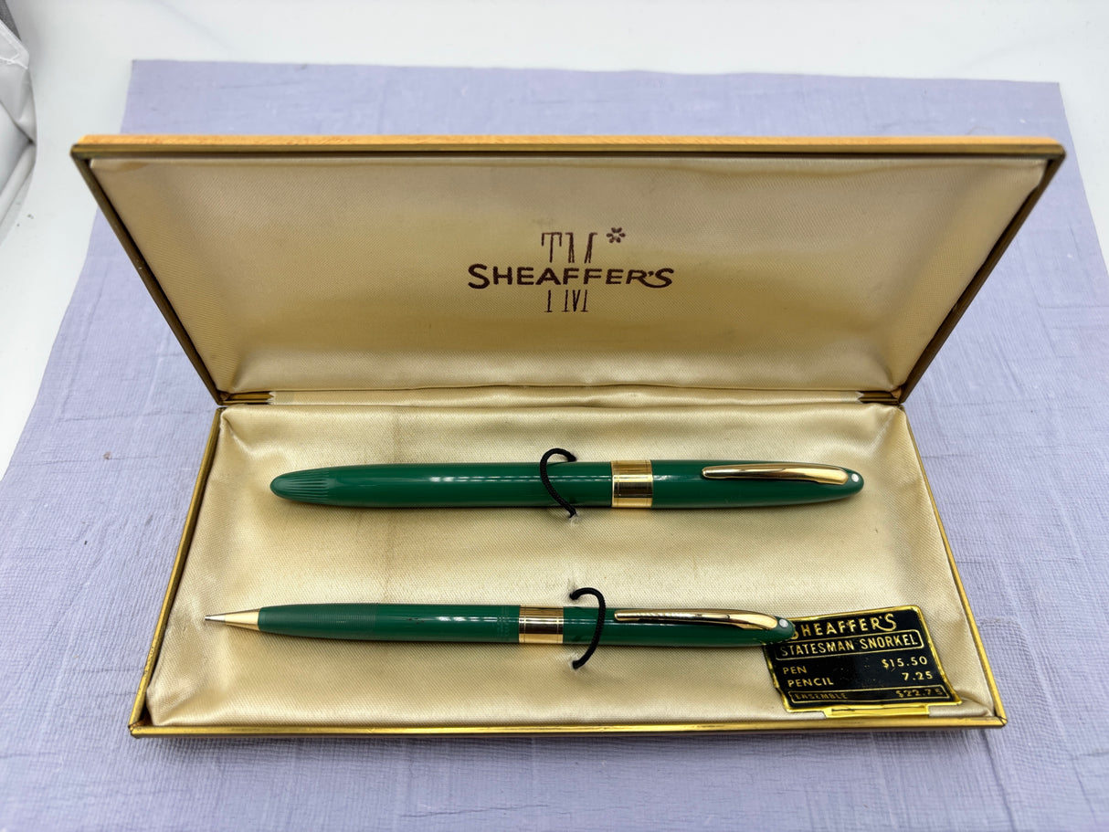 Sheaffer Snorkel set Grey - New old stock and boxed